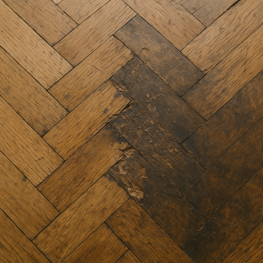 Oštećen parket pre hoblovanja